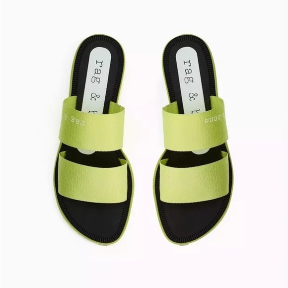 RAG + BONE - MILA slip on, open toed sandal in Acid-Green (Size 37) - Picture 2 of 16